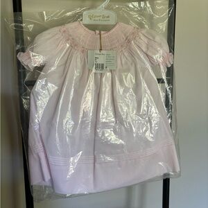 Ruffle sleeve smocked dress